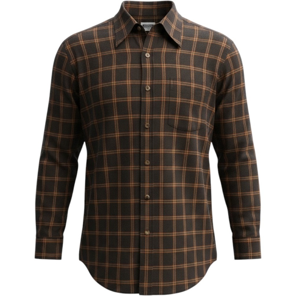 Brooks Brothers 346 Mens Plaid Non-Iron Button Down Shirt Black Red Tan M Casual